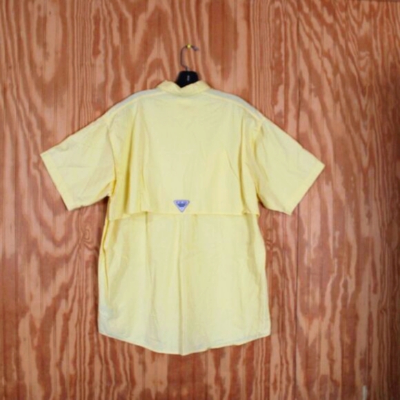Columbia PFG Vented Fishing Shirt – Short Sleeve – Size M – Yellow - Picture 2 of 8